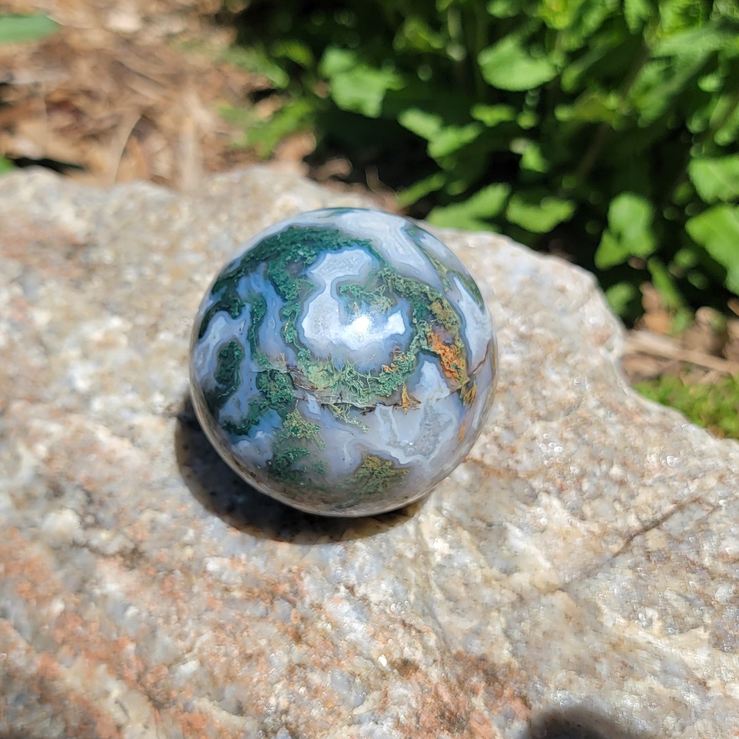 Green Moss Agate Sphere