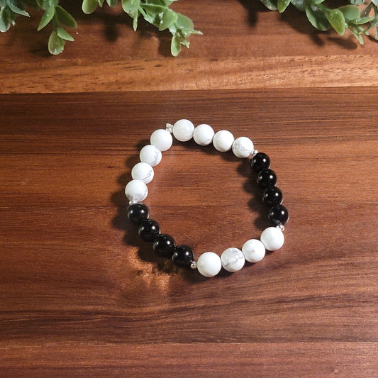 Howlite and Black Obsidian